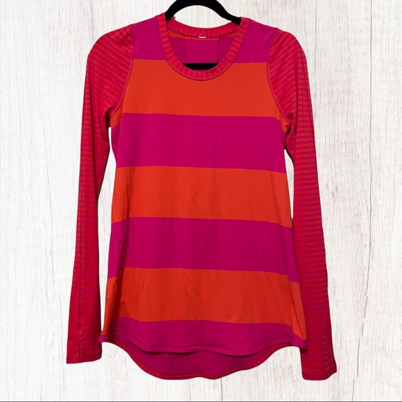 lululemon athletica Tops - Lululemon 2015 Seawheeze Tuck & Flow Long Sleeve SZ 6